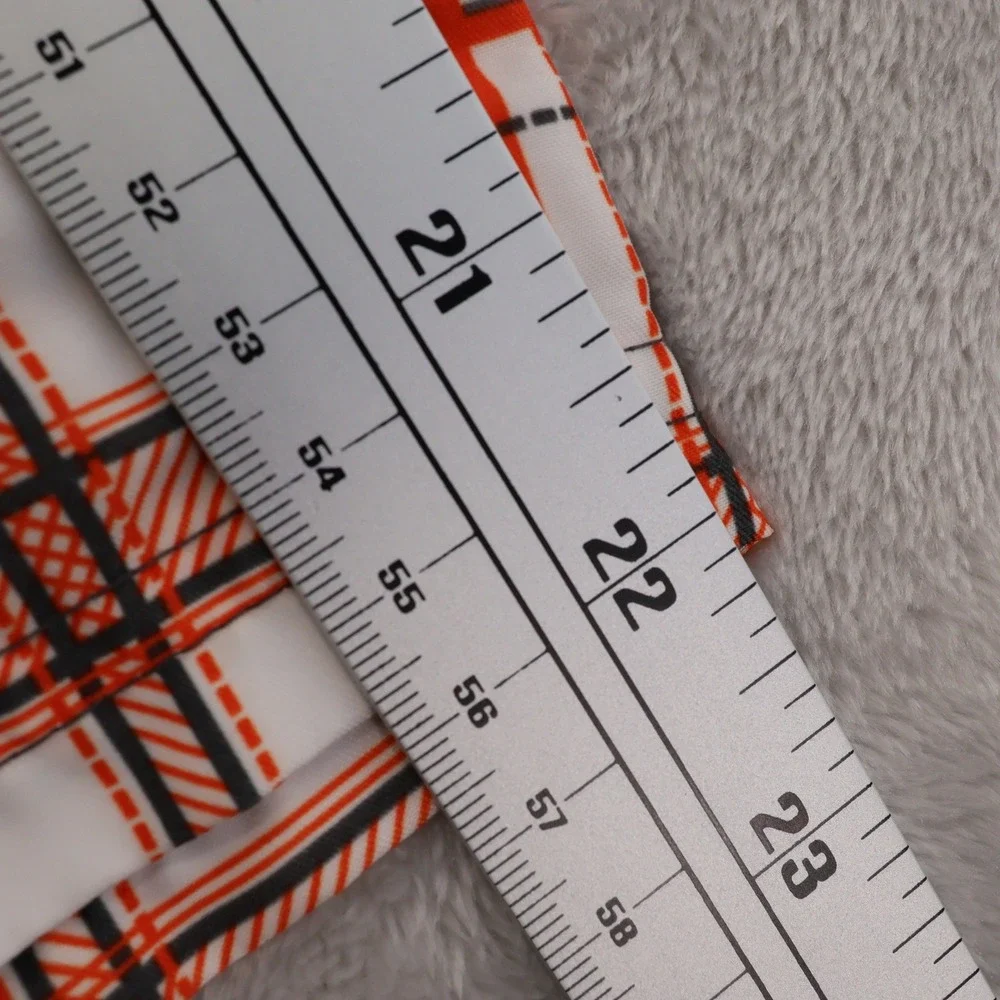 Nike Mens Orange Plaid Board Shorts Size 36 Swim Trunks Checkered Beachwear
